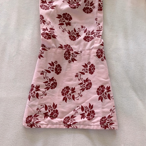 BEN SHERMAN floral Western shirt, stretch, dagger collar SIZE 8 pink burgundy - Picture 7 of 12